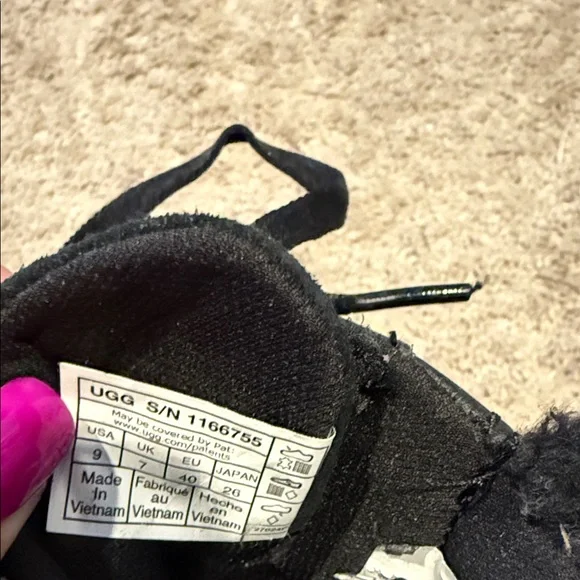 UGG Black and Cream High-Top Sneakers - Picture 3 of 4